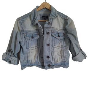 Jean jacket light wash size small rue21 crop